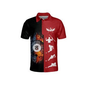 Camisetas de Billar y Snooker Sublimadas con Diseño Personalizado para Hombre, Camisetas Polo, Camisetas de Billar Personalizadas para Hombre - Product Image 5