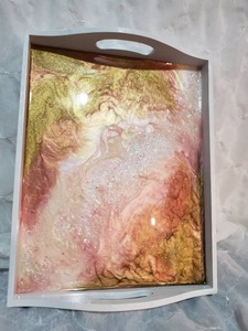 100% Best Serving <b>Tray</b> & <b>Decorative</b> <b>Tray</b> with Epoxy Resin Party Wedding Use Wood and Resin Serving <b>Tray</b> with Sale - Product Image 3