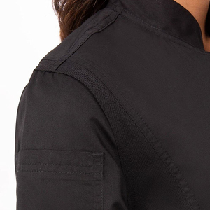 Veste de chef à manches courtes pour femmes, fermeture à boutons, uniforme de restaurant pour femmes, fabrication en usine, vestes de chef personnalisables à faible MOQ - Product Image 5