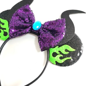 Diadema inspirada en orejas de maléfica para Halloween, diadema inspirada en Minnie Mouse, gran oferta - Product Image 4
