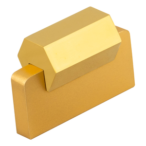 Aluminum Dual Tone Hexagonal Crest Knob Handle Goldfinch Design Silk <b>Black</b> PVD Rose Gold Gold <b>Black</b> <b>Cabinet</b> Hardware - Product Image 4