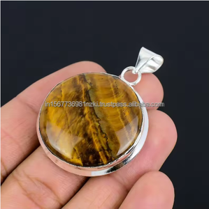 จี้ตาเสือที่สวยที่สุด925จี้เงินสเตอร์ลิงเครื่องประดับพลอยตาเสือของขวัญสร้อยคอผู้หญิงสำหรับผู้หญิง - Product Image 2