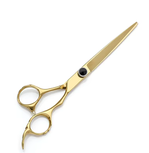 Tijeras de Peluquería Doradas de Acero Inoxidable de 6 Pulgadas con Mango de Cerámica para Barberos y Salones de Belleza ANAAIF - Product Image 1