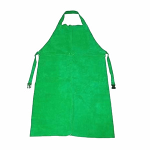 Tablier de soudeur sans manches en cuir de vachette pleine fleur robuste, haute résistance à la chaleur, protection contre les étincelles, pour travaux de construction et lutte contre les incendies - Product Image 3