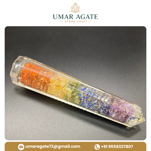 Precio de Fábrica: Varitas de Orgón Espiral de Ágata Umar, Piedras Curativas Naturales Variadas, Suministro a Granel de Forma Libre de Gujarat - Product Image 6