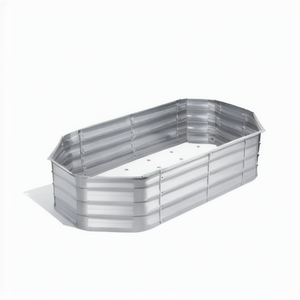 Jardinera Elevada Grande para Exteriores, de Aluminio, para Cultivar Verduras, Flores y Hierbas, Diseño Decorativo Galvanizado, Uso Duradero, OEM ODM - Product Image 1