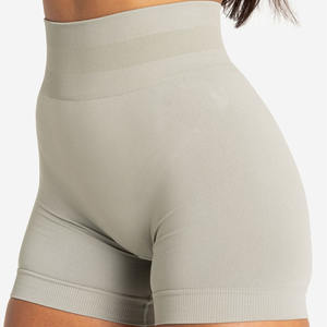 Shorts de sport taille haute pour femme en molleton de coton respirant, style décontracté, avec poches, motif tendance, idéal pour l'été et l'entraînement - Product Image 4