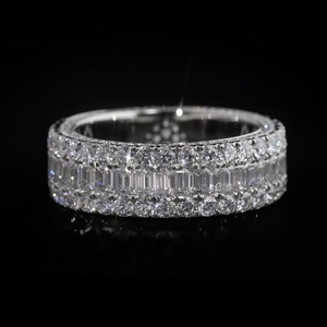 Bague de pinky personnalisée pour homme, sertie de diamants VVS cultivés en laboratoire, en argent sterling 925, bijoux hip-hop, passe le test du diamant, couleur D, bling - Product Image 1