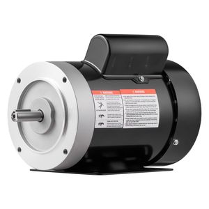 Motore per Compressore d'Aria Elettrico da 0,5 HP, 1725 RPM, Rotazione CW/CCW, Diametro Albero 5/8'', Lunghezza Albero 1,88'', Coppia 2,07 N.m - Product Image 1