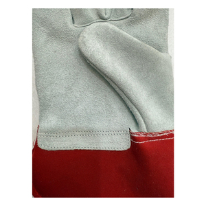 Canadian <b>Gloves</b> <b>Knit</b> Wrist Cowhide Palm Safety Work <b>Gloves</b> Canadian <b>Gloves</b> Extended Safety Cuff Leather Work <b>Gloves</b> - Product Image 4