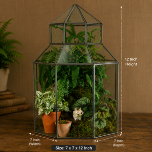 Vase de table en verre borosilicate noir en forme de tombe, décoration artistique en cristal, terrarium - Product Image 2