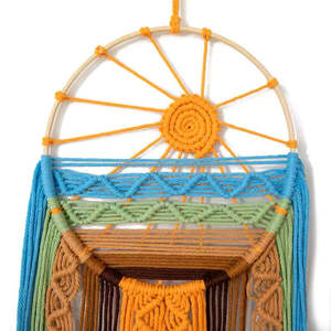 Suspensions murales en macramé personnalisées, art en macramé de haute qualité pour les designers d'intérieur, fabricant en gros, cadeau durable prêt à l'emploi - Product Image 4