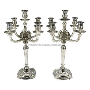 Traditional design aluminum candelabra <b>for</b> elegant event lighting dining decoration and centerpiece staging - Product Image 1