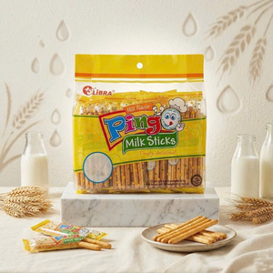 เวียดนาม มิลค์สติ๊กบิสกิต 186 กรัม ขนมหวานเนื้อครีม ขายส่ง ODM ซัพพลาย (สีเหลือง) - Product Image 1