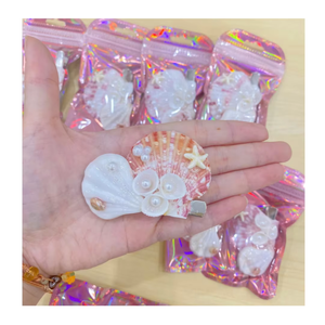 กิ๊บติดผมเปลือกหอยธรรมชาติ |   เครื่องประดับผมทำมือสุดหรูหราสำหรับงานแต่งงานริมทะเลในฤดูร้อนและวันหยุด - Product Image 5