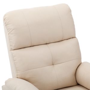 Sillón Reclinable de Masaje en Tela Crema - Product Image 6