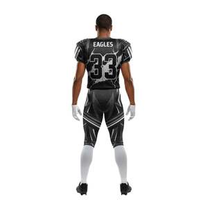 Tenue de football américain en spandex noir respirant, design personnalisé, vêtements d'équipe, ensembles sportifs OEM ODM - Product Image 3