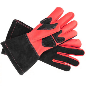 Gants de sécurité pour soudeur TIG en cuir pleine fleur robuste certifiés CE, anti-vibration, ignifuges et renforcés - Product Image 6