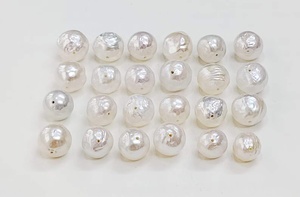 Perles de culture d'eau douce baroques blanches AAA, rondes, percées, 10*10 à 12*12 mm, cabochons, pierres précieuses naturelles pour la fabrication de bijoux - Product Image 3