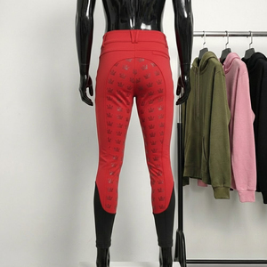 Pantalones de equitación Jodhpur para mujer, leggings de alto rendimiento con asiento completo de silicona estampada para equitación - Product Image 6