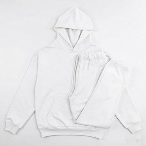 Chándal Deportivo con Bolsillos con Cremallera para Hombre, Mezcla de Poliéster y Algodón, Transpirable, Traje de Entrenamiento de Dos Piezas, Verde - Product Image 2