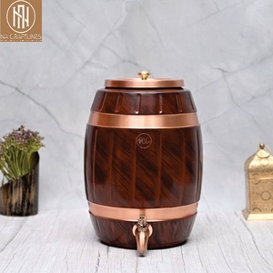 Distributeur d'eau décoratif en cuivre avec robinet |   Serveur à boissons en cuivre fait main |   Décoration d'intérieur haut de gamme - Product Image 2