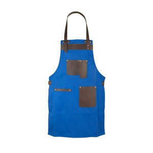 Tablier de barman professionnel en toile durable avec logo personnalisé imprimé, broderie, sangle en cuir et attache de taille réglable - Product Image 1