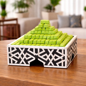 Handcrafted Bone Inlay Cake Stand Candy Holder Decorative Serving Tray Luxury Home Decor Display Stand - Product Image 1