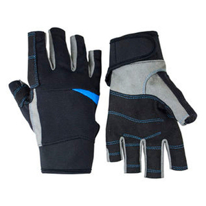 Guantes de Pesca con Logotipo Personalizado, Medios Dedos, Negros y Azules, Sintéticos, Unisex, para Todas las Estaciones, Transpirables y Ligeros - Product Image 3