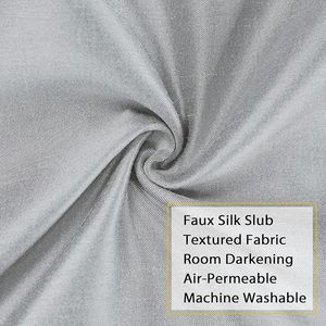 Tende Chyhomenyc Uptown in Finta Seta Argento da 84 Pollici, 2 Pannelli per Camera da Letto - Product Image 2