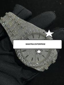 Reloj Mecánico de Lujo con Diamantes Moissanite VVS1, Completamente Cubierto de Piedras, con Movimiento Japonés Automático y Correa de Acero Inoxidable - Product Image 3