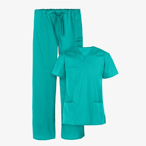 Uniforme Quirúrgico Unisex al por Mayor, Personalizable, Liso, Manga Corta, Cintura Elástica con Cordón, Pantalones de Lona para Mujer - Product Image 2