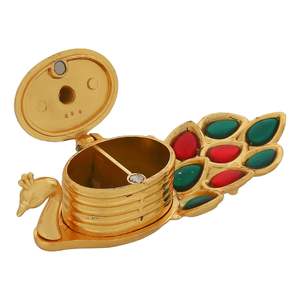 Caja de Madera Decorativa para Pooja con Diseño Tradicional, Marca Peacock Chopda - Product Image 6