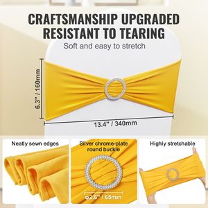 Fasce Elastiche in Spandex per Sedie con Fibbia e Coprisedia per Matrimoni ed Altri Eventi - Product Image 3