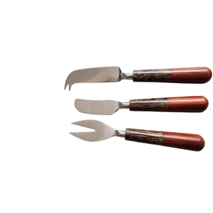 3-Piece Stainless Steel <b>Cheese</b> <b>Knife</b> <b>Set</b> With Unique Loop Handles Eco-Friendly Handcrafted Charcuterie Tools For Luxury Home Use - Product Image 6