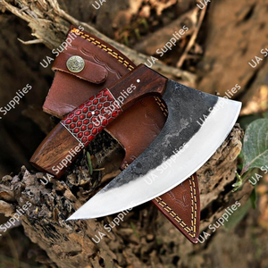 มีดตัดพิซซ่าทำมือจากเหล็กกล้าไร้สนิม มีดเชฟอูลู มีดทำมือจากอลาสก้า เหมาะสำหรับงานตัดในครัวทุกวัน มีดคุณภาพเยี่ยม OEM - Product Image 3