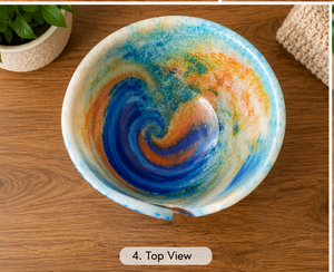 Modern Eco-Friendly Handmade Glazed Resin Yarn <b>Bowl</b> Crochet Holder <b>Knitting</b> Organizer Decorative Craft Storage Imperial Crafted - Product Image 5