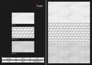 Carreaux muraux en céramique série design 300x600mm pour salle de bain et cuisine, finition brillante ou mate, surface sculptée effet sucre, design mural intérieur luxueux - Product Image 2