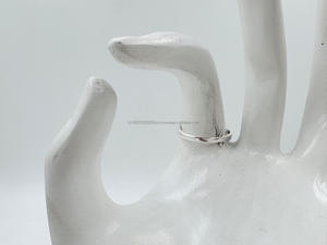 แหวนเงินแท้เปิดทันสมัยพร้อมอัญมณีเครื่องประดับแฟชั่นอินเทรนด์ - Product Image 2