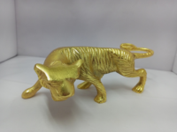 Sculpture de tigre vintage, artisanat moderne en aluminium, décoration intérieure écologique, statue de table de luxe, cadeau, objet d'art pour la maison