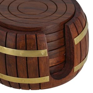 Premium Wooden Table <b>Coaster</b> Elegant Heat Resistant <b>Drink</b> <b>Coasters</b> for Home Kitchen Dining Table Decor - Product Image 6