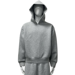 เสื้อฮู้ดสั่งทำคุณภาพสูง เสื้อไหมพรมลำลองเนื้อหนา ผ้าฟลีซ 100% คอตตอน สำหรับฤดูหนาว ทรงหลวมไหล่ตก ผู้ชาย - Product Image 1