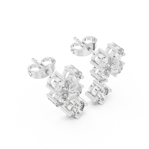 Stud <b>Earrings</b> Moissanite S925 <b>Silver</b> for Women Jewelry Box Sterling <b>Silver</b> Letter - Product Image 4