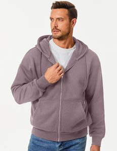 Custom Logo 400G 100% Cotton Heavyweight <b>Fleece</b> <b>zipper</b> Hoodie for Men's Winter Print Embroidered Knitted Stock Blank - Product Image 3