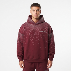 Sudadera con Capucha Personalizada 100% Algodón para Hombre, con Pedrería, Estilo Oversize, Moda Urbana - Product Image 5