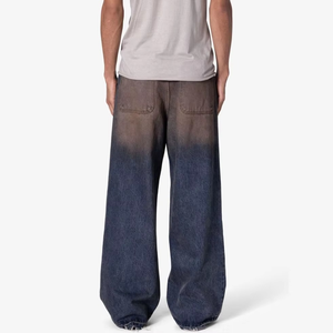 Nueva Llegada, Venta al Por Mayor, Diseño de Marca de Moda, Jeans de Mezclilla Personalizados, Desgastados, Rotos, Holgados, para Hombre - Product Image 2