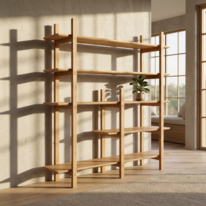 Sole Wooden <b>Rack</b> Crafted Natural Wood Minimalist Design Sturdy Structure Elegant Storage Solution Any Space Furniture - Product Image 5