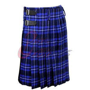 Kilt écossais en tissu léger avec sangles en cuir et fermeture à boucle réglable, kilt écossais moderne - Product Image 4