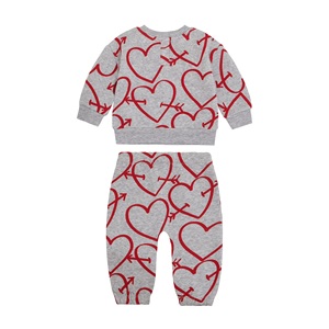 Ensembles de vêtements pour bébé en coton biologique à manches longues imprimés, ensembles de survêtements deux pièces en molleton French Terry pour bébé - Product Image 2