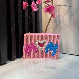 Handmade Pearl Beaded Mini <b>Clutch</b> Fashion Handbag Elegant Evening <b>Bag</b> for Women <b>Bridal</b> Wedding Party Celebrations - Product Image 1